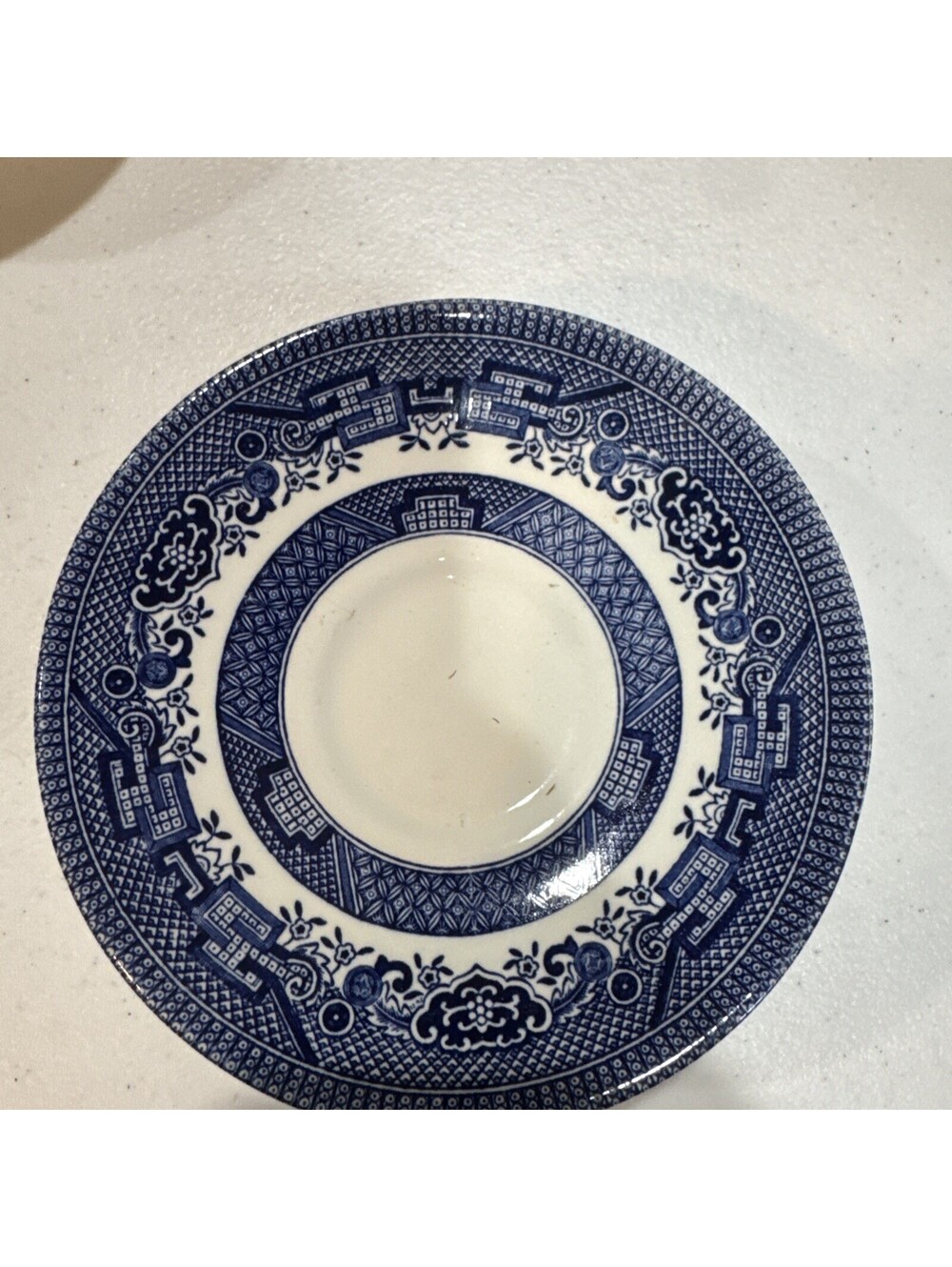 Six Vintage Blue Willow Tea Saucer Plate 5.5" Made in England Replacement